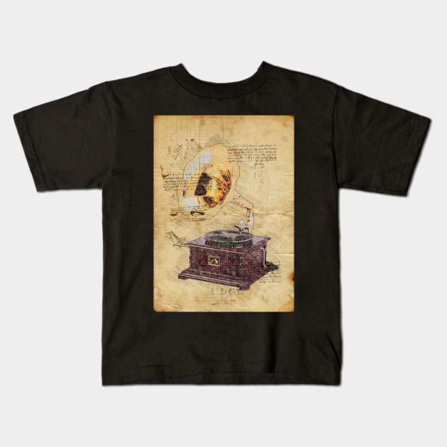 Gramophone Kids T-Shirt by Durro